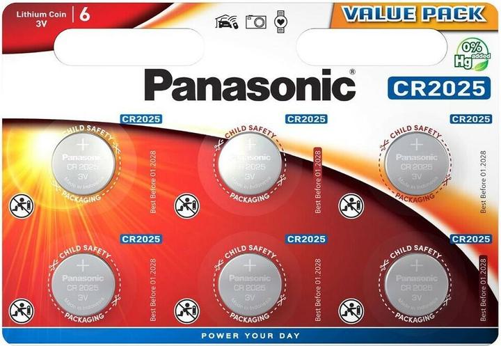 Produktbild Panasonic Lithium Power CR2025 (6 Stk., CR2025, 165 mAh)