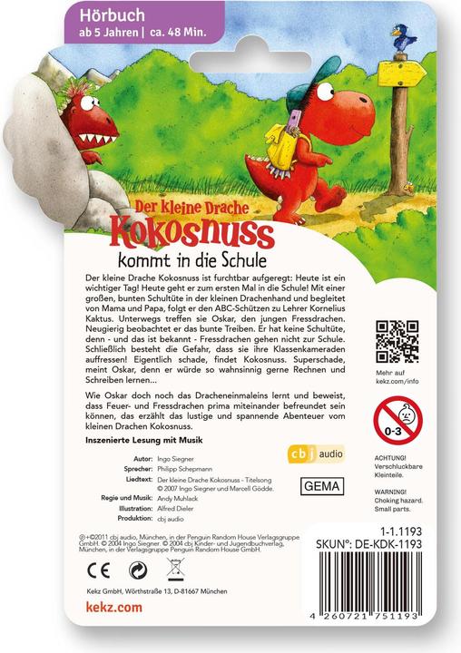 Actual product image Kekz Audio chip The Little Dragon Coconut comes to school (German)