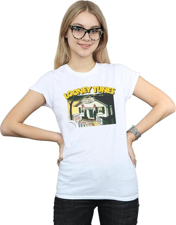 Immagine prodotto Looney Tunes Elmer Fudd Welcome Easter Rabbit Maglietta Donna (XXL)