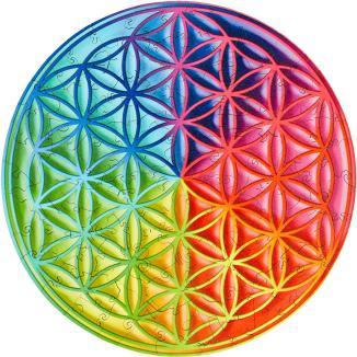 Produktbild PranaHaus Chakra-Holzpuzzle „Blume des Lebens“
