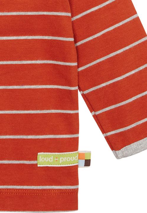 Produktbild loud + proud Shirt langarm Ringel Terracotta (62)