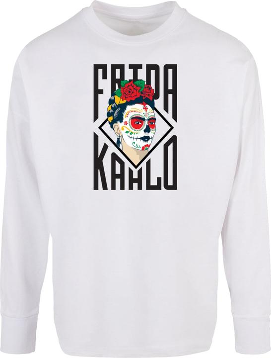 Merchcode Ladies Frida Kahlo - Lettering Oversized Cut On Sleeve Longsleeve - 116085