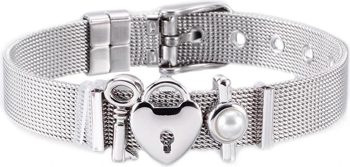 Actual product image Heideman Mesh bracelet polished (100% stainless steel)