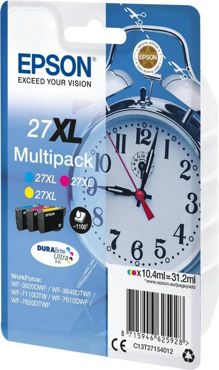 Produktbild Epson 27XL Multipack DuraBrite Ultra (M, C, Y)