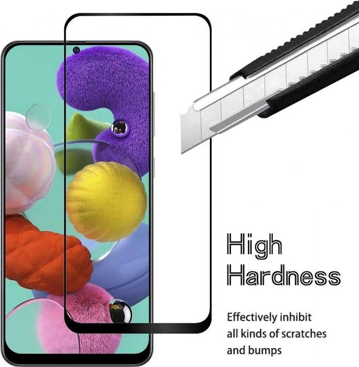 Produktbild Screenguard Samsung Galaxy A51 4G Full Screen Panzerglas Schutzfolie 2.5D 9H (1 Stück, Samsung Galaxy A51)