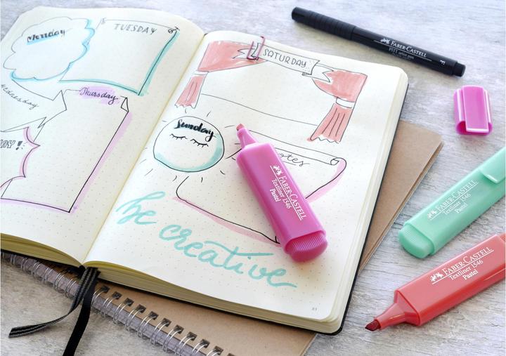 Produktbild Faber-Castell Textmarker Pastell 4er pack (Mehrfarbig, 5 mm, 4 x)