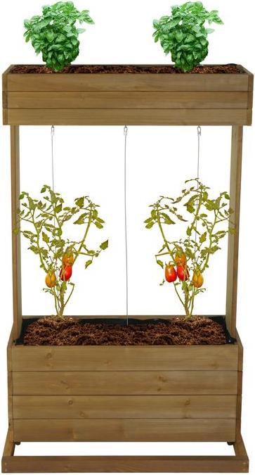 Produktbild Mendler Hochbeet HWC-L72, Pflanzkasten Rankhilfe, 145x85x50cm Outdoor Tanne