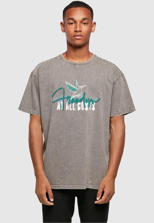 Immagine prodotto Merchcode Maglietta oversize pesante lavata con acido Freedom At All Costs - 112677 (XXL)