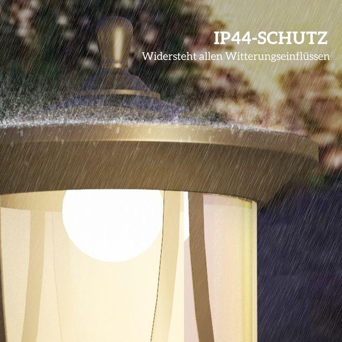 Actual product image Swisshandel24 Solar street lamp LED, IP44, ABS, 17Wx17Dx127Hcm, with cold white LED light, light sensor (30 lm, IP44)