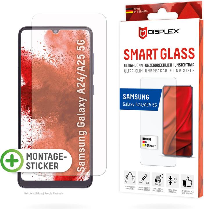 Immagine prodotto Displex Smart Glass, Displayschutzfolie (1 Pezzo/i, Samsung Galaxy A24, Samsung Galaxy A25 5G)