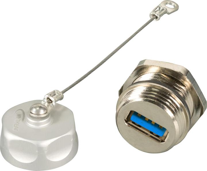 Image du produit EFB Elektronik Couplage de traversée USB3.0 IP67,Type A femelle / Type A femelle (USB 3.0)