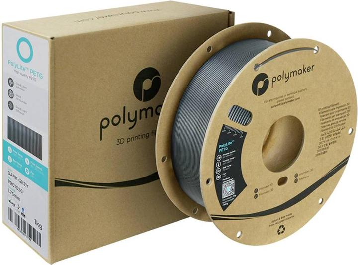 Image du produit Polymaker PolyLite PETG (PETG, 1.75 mm, 1000 g, Gris)