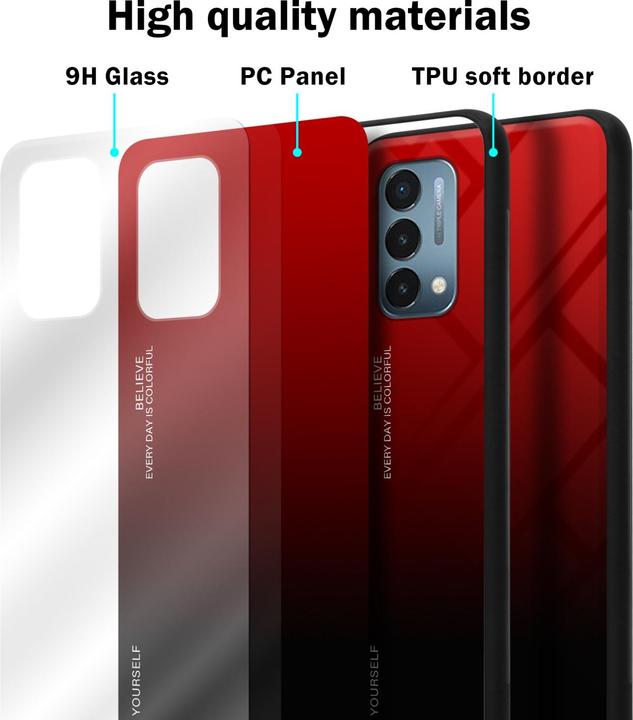 Image du produit Cadorabo TPU 2 couleurs Housse en verre (OnePlus Nord N200 5G)