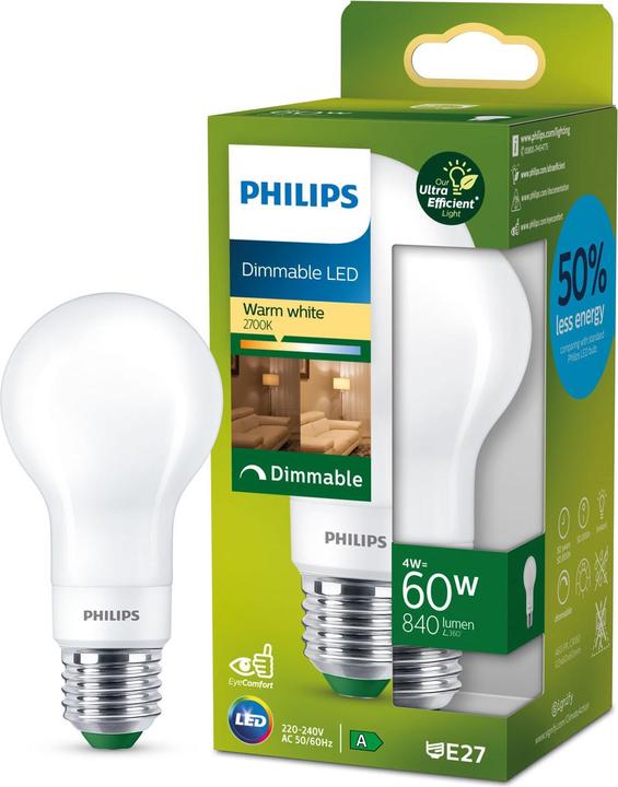 Actual product image Philips Cla (E27, 4 W, 840 lm, 1 x, A)