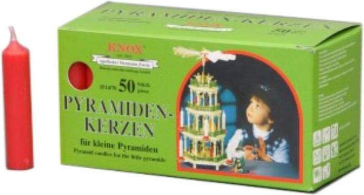 Knox 150026 - Pyramid Candles 14/70 - red, 50 pieces (50 pcs.)