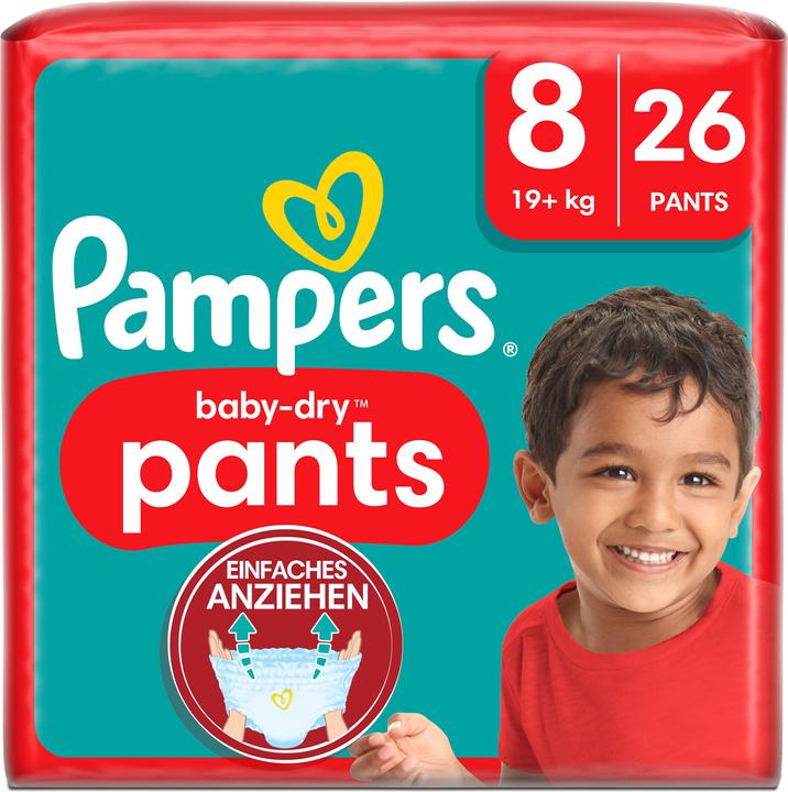 Pampers Baby-Dry Pants (Dimensione 8, Pacco trasportabile, 26 Pezzo/i)