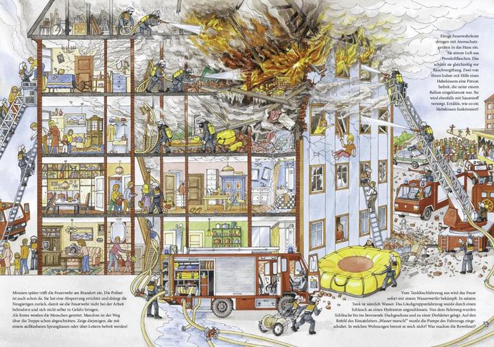 Actual product image Wimmelbuch Feuerwehr (German, Schwager & Steinlein Publishing House, 2024)