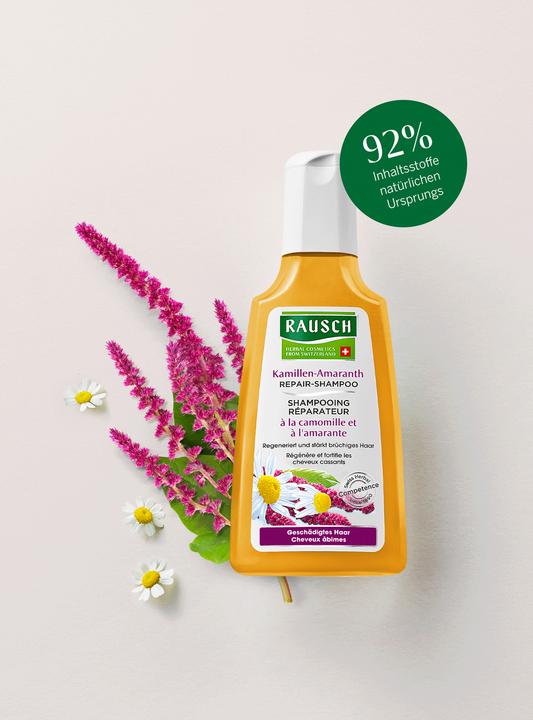 Image du produit Rausch Shampooing réparateur à la camomille et à l'amarante (200 ml, Shampoing liquide)