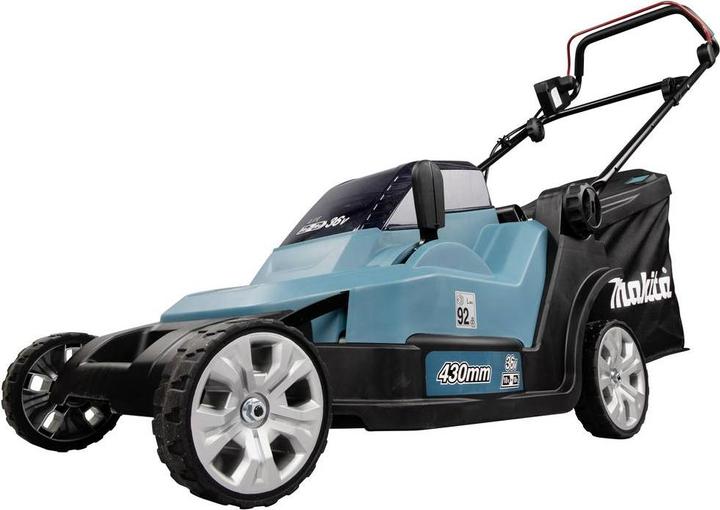 Actual product image Makita DLM432PT2 Cordless lawn mower 2X18V, 43cm, 2X5.0Ah Li-Ion DC18RD, 3 (Rechargeable battery operated)