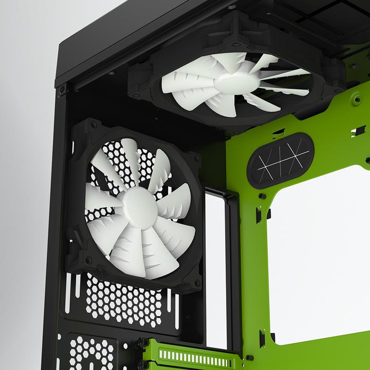 Actual product image Phanteks Enthoo Primo Special Edition, black/green (E-ATX, mATX, ATX)