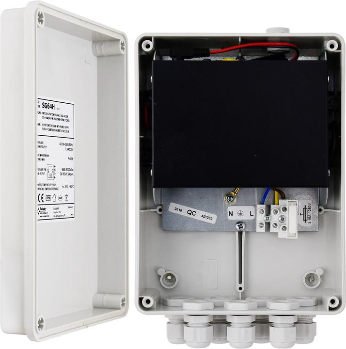 Pulsar SG64H 6-Port-Switch mit Netzteil für 4 IP-Kameras im hermetischen Gehäuse (6 Ports)