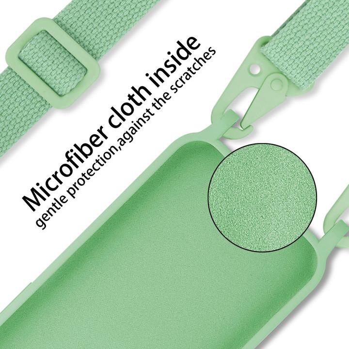 Actual product image Cadorabo Necklace Case Liquid TPU Handy Kette Liquid (Samsung Galaxy A81)