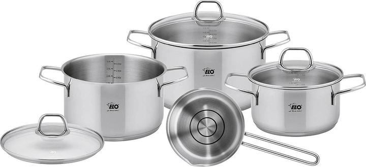 Actual product image ELO Twice ES 18/10 4-piece saucepan set (16 cm, Pan set + pot set, Stainless steel)