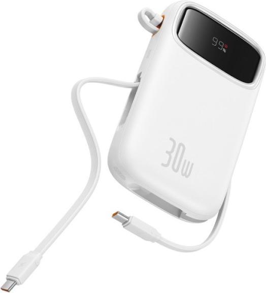 Actual product image Baseus Powerbank QPow 2 20000mAh 30W 2xUSB-C (white) (20000 mAh, 30 W, 30 Wh)
