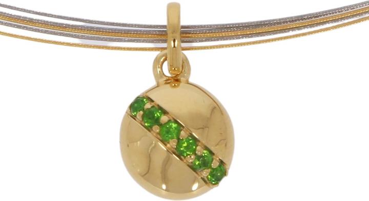 Immagine prodotto Xen Omegareif bicolore a 5 file con pendente cromo diopside (Acciaio inossidabile, 45 cm)