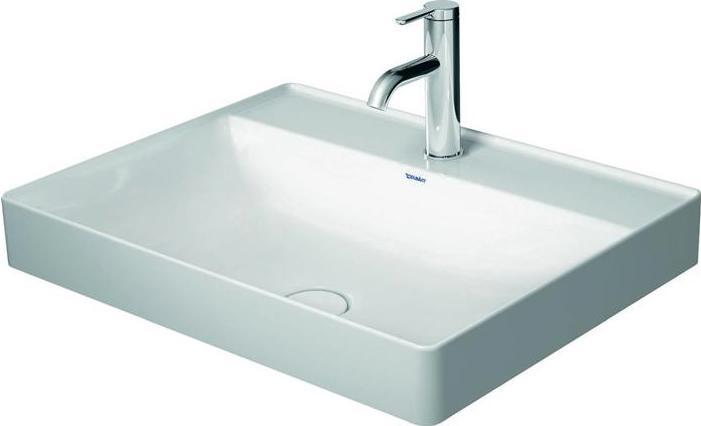 Duravit Countertop basin DURASQUARE o ÜL m HLB 600x470mm 2 HL white WG (470 mm, 600 mm)