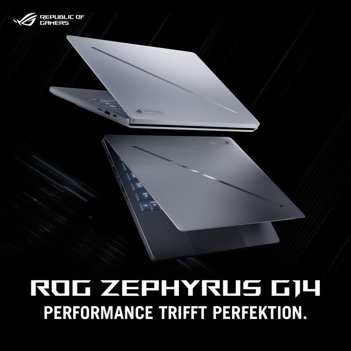 Actual product image ASUS ROG Zephyrus G14 (14", AMD Ryzen 9 270, 16 GB, 1000 GB, DE)