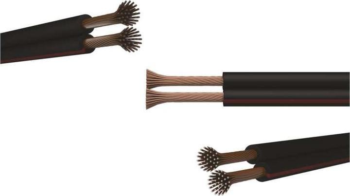 Produktbild Emos Twisted-Pair-Kabel ECO 2x1,5mm, schwarz-rot, 100m (100 m, 1.50 mm²)