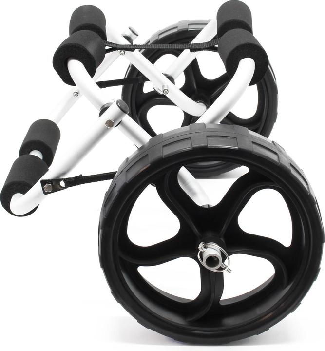 Immagine prodotto Wiltec Carro di trasporto Alu Pliable 45kg Kayak Canoë Avec Roues PU & Sangles en Nylon Fixation Sécu