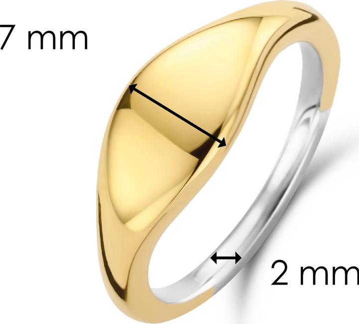 Actual product image Ti Sento Milano Ring Geometry gold-plated 12223SY (56, 925 Silver)