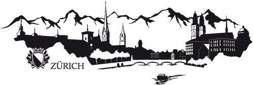 Produktbild Bilderwelten Skyline Zürich (367 x 122 cm)