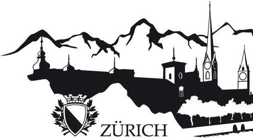 Produktbild Bilderwelten Skyline Zürich (367 x 122 cm)