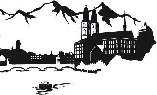 Produktbild Bilderwelten Skyline Zürich (367 x 122 cm)