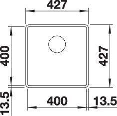 Produktbild Blanco SUBLINE 400-F (42.70 cm, 42.70 cm)
