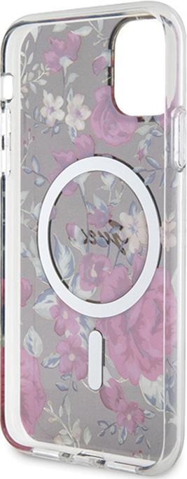 Image du produit Guess GUHMN61HCFWSA iPhone 11 / Xr 6.1" zielony/khaki hardcase Flower MagSafe (Apple iPhone 11, Apple iPhone XR)