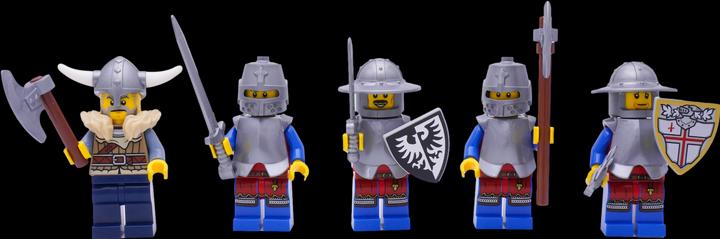 Actual product image LEGO Mittelalter-Set Set 1 Wikinger und 4 Ritter - NEU! Menge 5x