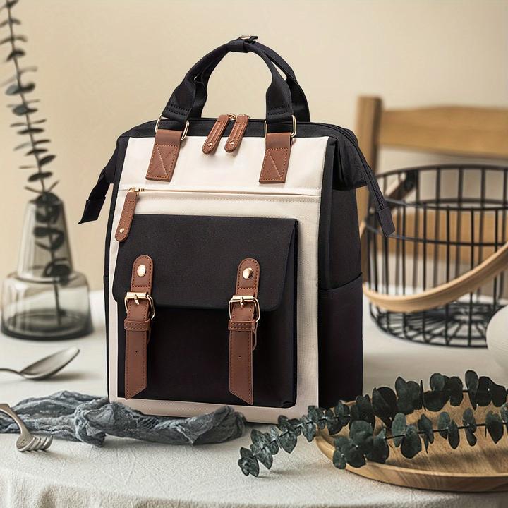 Produktbild Only-Bags.Store Stilvoller kleiner Laptop-Rucksack - Modischer College Daypack mit verstellbaren Trägern, robustem