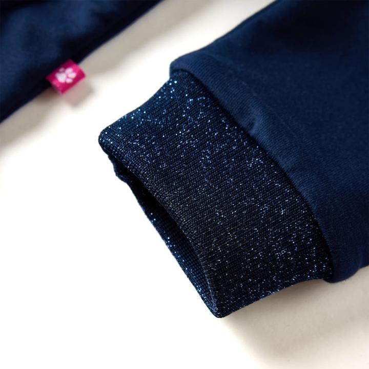 Image du produit VidaXL Robe à manches longues pour enfants Bleu marine 116,Matériau : 95 (116)