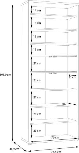 Produktbild Forte Jenesis (74.5 x 34.9 x 191.9 cm)