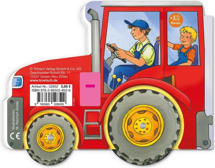 Productafbeelding Kartonnen boek Wielboek Mijn grote rode trekker (Duits)