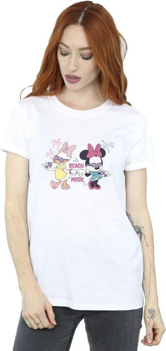 Actual product image Disney Womens/Ladies Minnie Daisy Beach Mode Cotton Boyfriend T-Shirt (3XL)