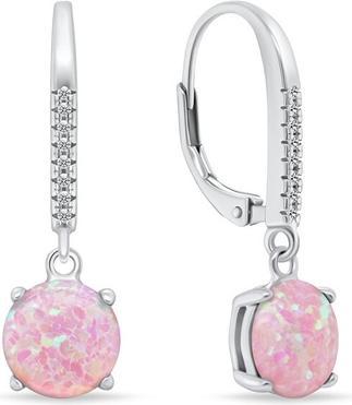 Produktbild Brilio Silver - Beautiful silver earrings with pink opals EA1166WP