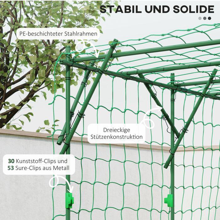 Actual product image Swisshandel24 Rankgitter aus Stahl rostfrei Rankhilfe 223x223x223 cm Grün (223 cm, 223 cm)