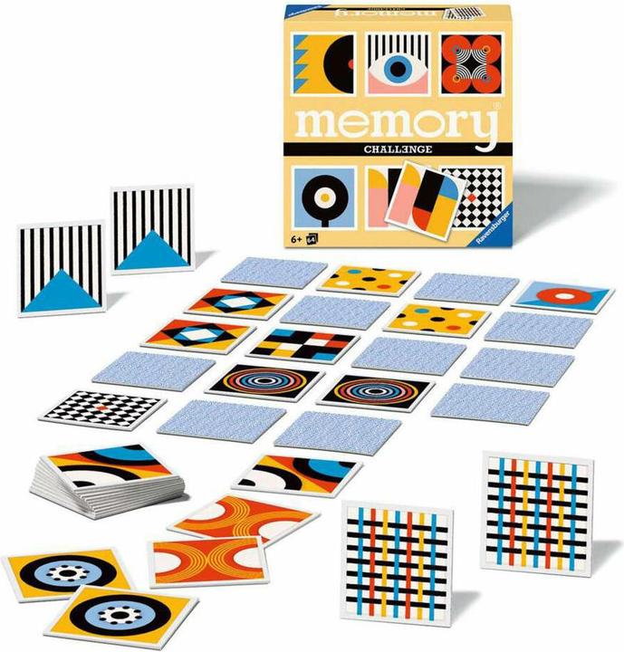 Energie-Label Ravensburger Challenge memory® Verrückte Muster - 22462 - Das weltbekannte Gedächtnisspiel mit 32 Kartenpaaren, d (Deutsch)
