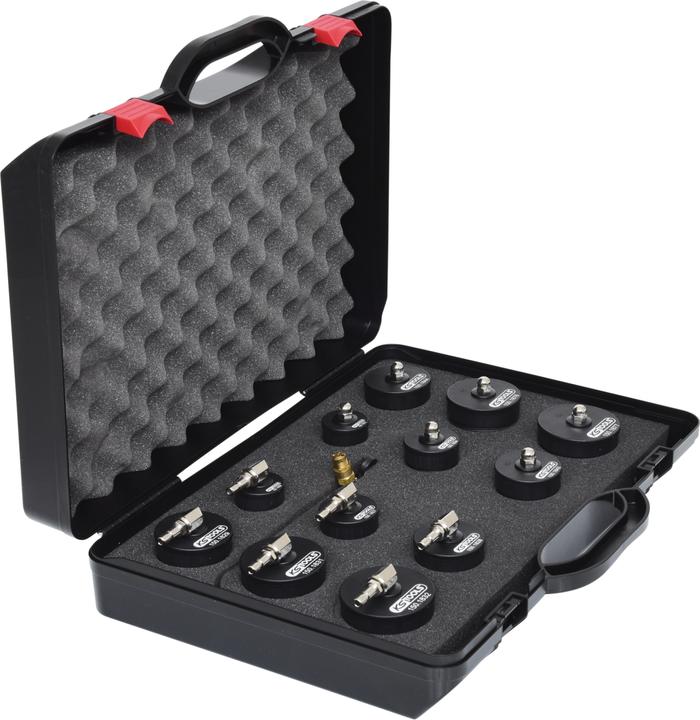 Actual product image KS Tools Turbo system pressure tester kit with bayonet adaptor, 13 pcs
