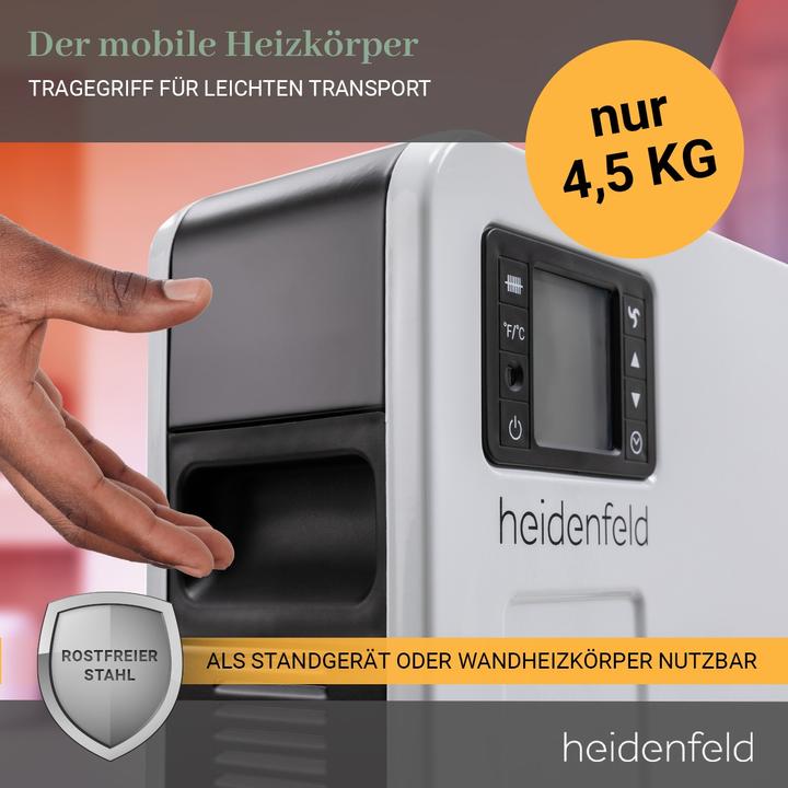 Produktbild Heidenfeld Konvektorheizung EK100 Elektroheizung Konvektor Heizung Heizkörper (2300 W)